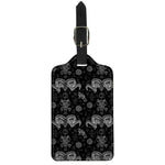Black And White Wicca Gothic Print Luggage Tag