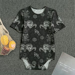 Black And White Wicca Gothic Print Men's Bodysuit