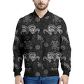 Black And White Wicca Gothic Print Men's Bomber Jacket