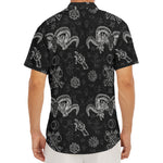 Black And White Wicca Gothic Print Men's Deep V-Neck Shirt