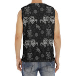 Black And White Wicca Gothic Print Men's Fitness Tank Top