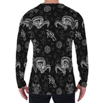 Black And White Wicca Gothic Print Men's Long Sleeve T-Shirt