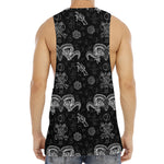 Black And White Wicca Gothic Print Men's Muscle Tank Top