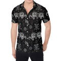 Black And White Wicca Gothic Print Men's Shirt