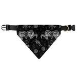 Black And White Wicca Gothic Print Over The Collar Dog Bandana