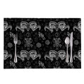 Black And White Wicca Gothic Print Placemat