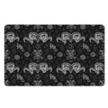 Black And White Wicca Gothic Print Polyester Doormat