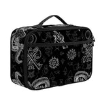 Black And White Wicca Gothic Print Portable Lunch Bag