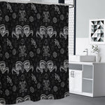 Black And White Wicca Gothic Print Premium Shower Curtain