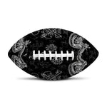 Black And White Wicca Gothic Print Rugby Ball