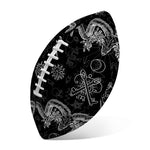 Black And White Wicca Gothic Print Rugby Ball