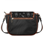 Black And White Wicca Gothic Print Saddle Bag
