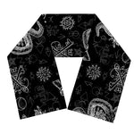 Black And White Wicca Gothic Print Scarf