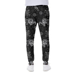 Black And White Wicca Gothic Print Scuba Joggers