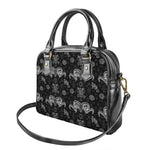 Black And White Wicca Gothic Print Shoulder Handbag