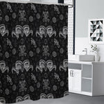 Black And White Wicca Gothic Print Shower Curtain