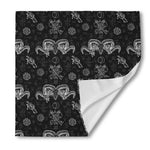 Black And White Wicca Gothic Print Silk Bandana