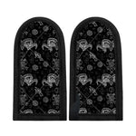 Black And White Wicca Gothic Print Skillet Handle Cover
