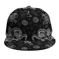 Black And White Wicca Gothic Print Snapback Cap