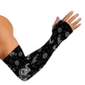 Black And White Wicca Gothic Print Sun Protection Arm Sleeves