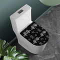Black And White Wicca Gothic Print Toilet Lid Cover