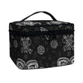 Black And White Wicca Gothic Print Travel Makeup Bag
