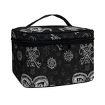 Black And White Wicca Gothic Print Travel Makeup Bag