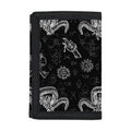 Black And White Wicca Gothic Print Trifold Wallet