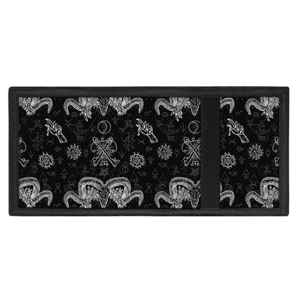 Black And White Wicca Gothic Print Trifold Wallet