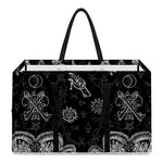 Black And White Wicca Gothic Print Utility Tote Bag