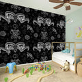 Black And White Wicca Gothic Print Wall Sticker