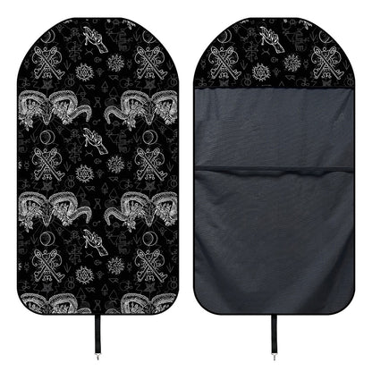 Black And White Wicca Gothic Print Waterproof Car Seat Cover
