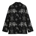 Black And White Wicca Gothic Print Women's Blazer