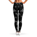 Black And White Wicca Gothic Print Women's Leggings