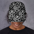Black And White Wicca Pentagram Print Baseball Cap