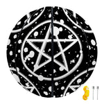 Black And White Wicca Pentagram Print Basketball