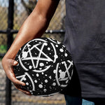 Black And White Wicca Pentagram Print Basketball