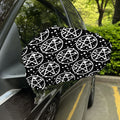 Black And White Wicca Pentagram Print Car Side Mirror Covers