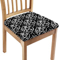 Black And White Wicca Pentagram Print Chair Cushion Cover