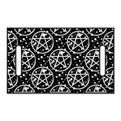 Black And White Wicca Pentagram Print Golf Cart Seat Cover