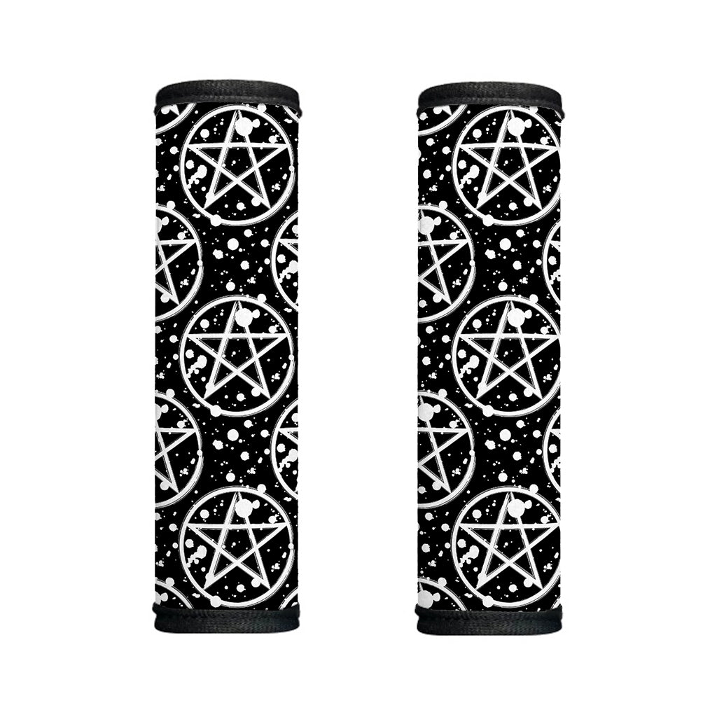Black And White Wicca Pentagram Print Handle Covers