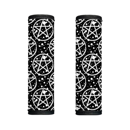 Black And White Wicca Pentagram Print Handle Covers