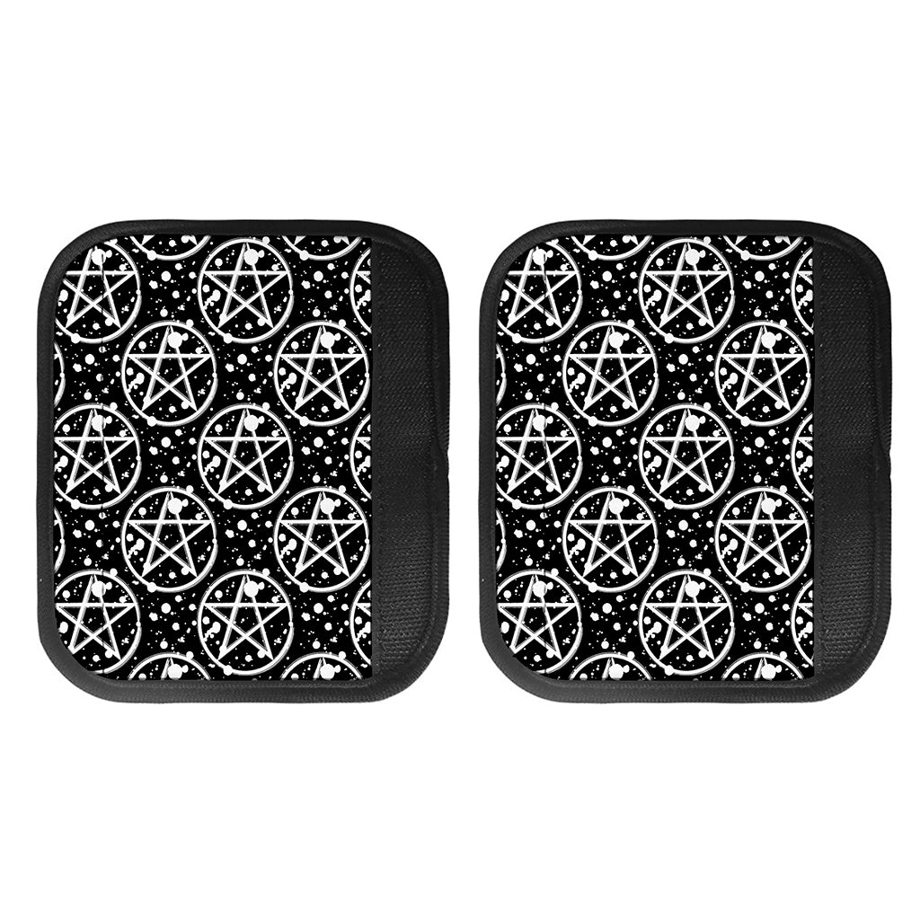 Black And White Wicca Pentagram Print Handle Covers