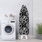 Black And White Wicca Pentagram Print Ironing Board Cover