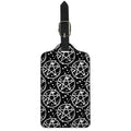 Black And White Wicca Pentagram Print Luggage Tag