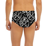 Black And White Wicca Pentagram Print Men's Briefs