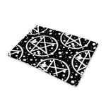 Black And White Wicca Pentagram Print Pet Cooling Mat Cover