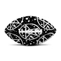 Black And White Wicca Pentagram Print Rugby Ball