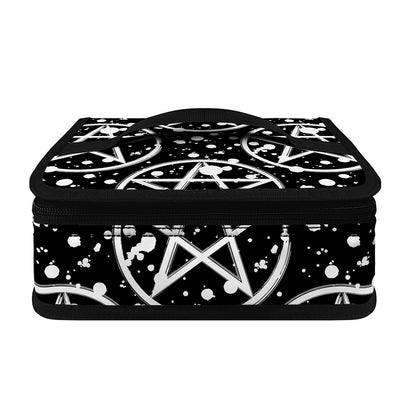 Black And White Wicca Pentagram Print Small Lunch Bag