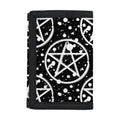 Black And White Wicca Pentagram Print Trifold Wallet